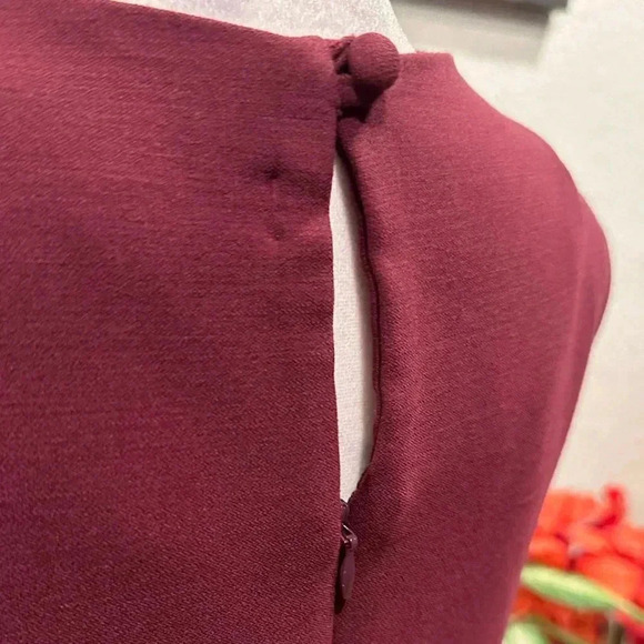 Milly burgundy mini dress size 12 - Picture 8 of 12